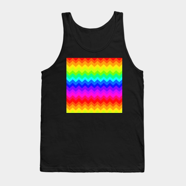 Colorful Zig Zag pattern Tank Top by YellowLion